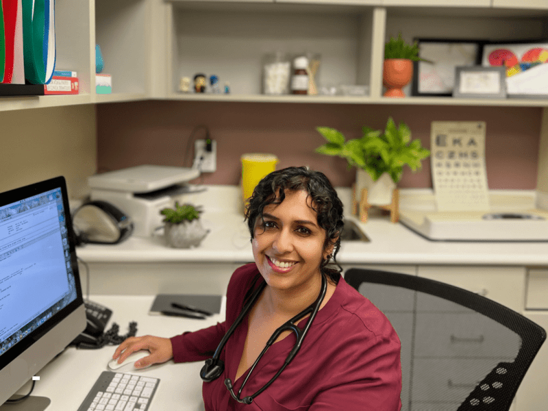 Dr. Nadia Alam in her office