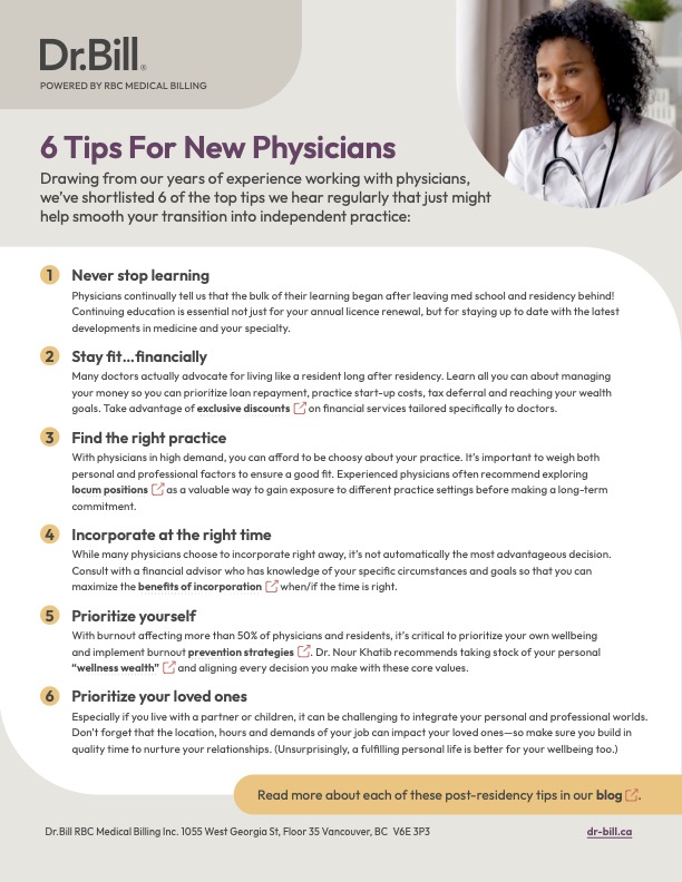 6 Tips for New Physicians Checklist | Dr.Bill