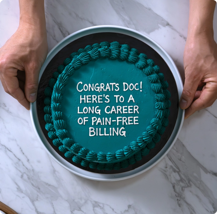 Cake celebrating a new physician