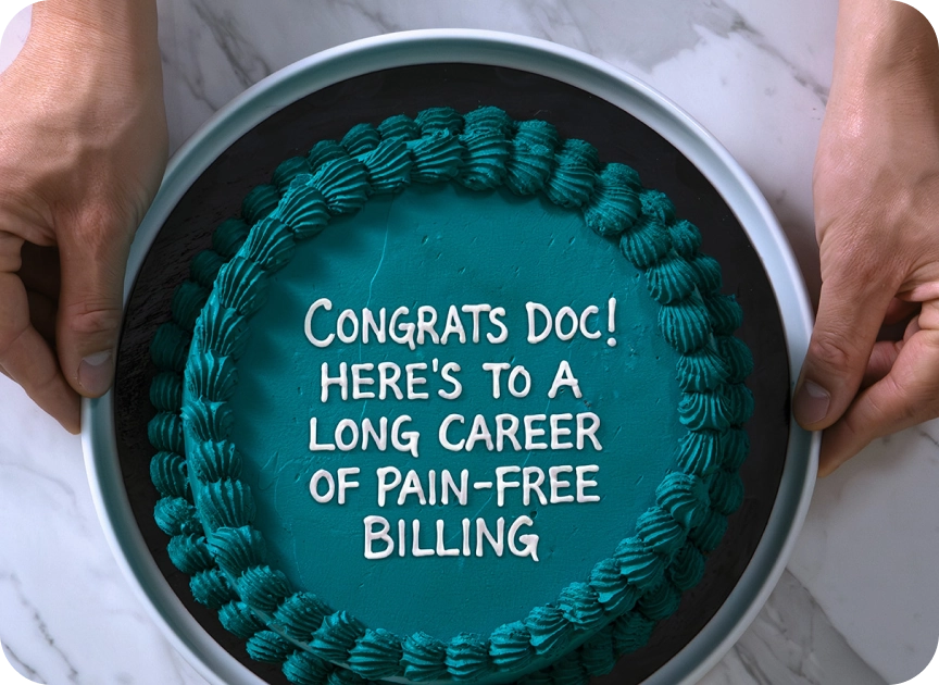 Cake celebrating a new physician