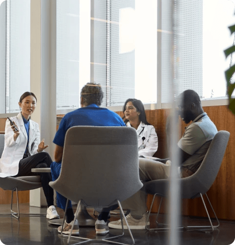 Group of physicians discussing