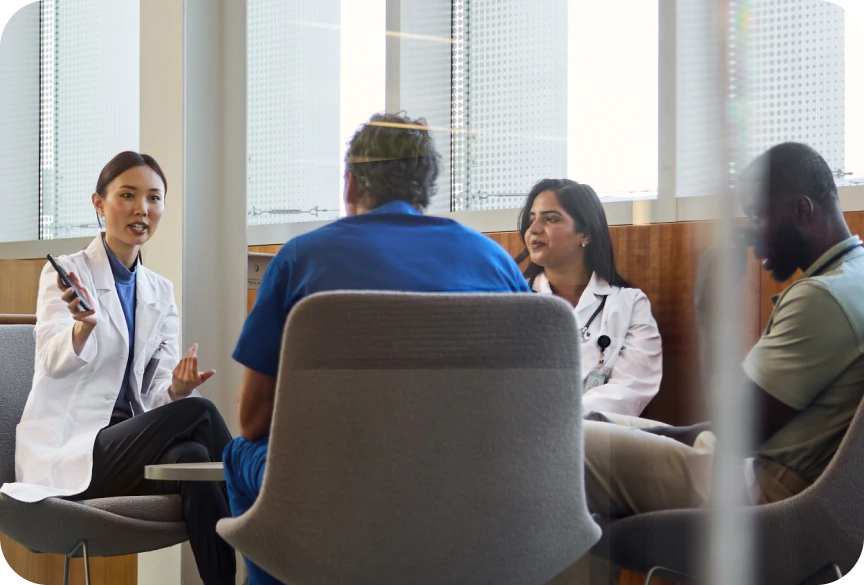 Group of physicians discussing
